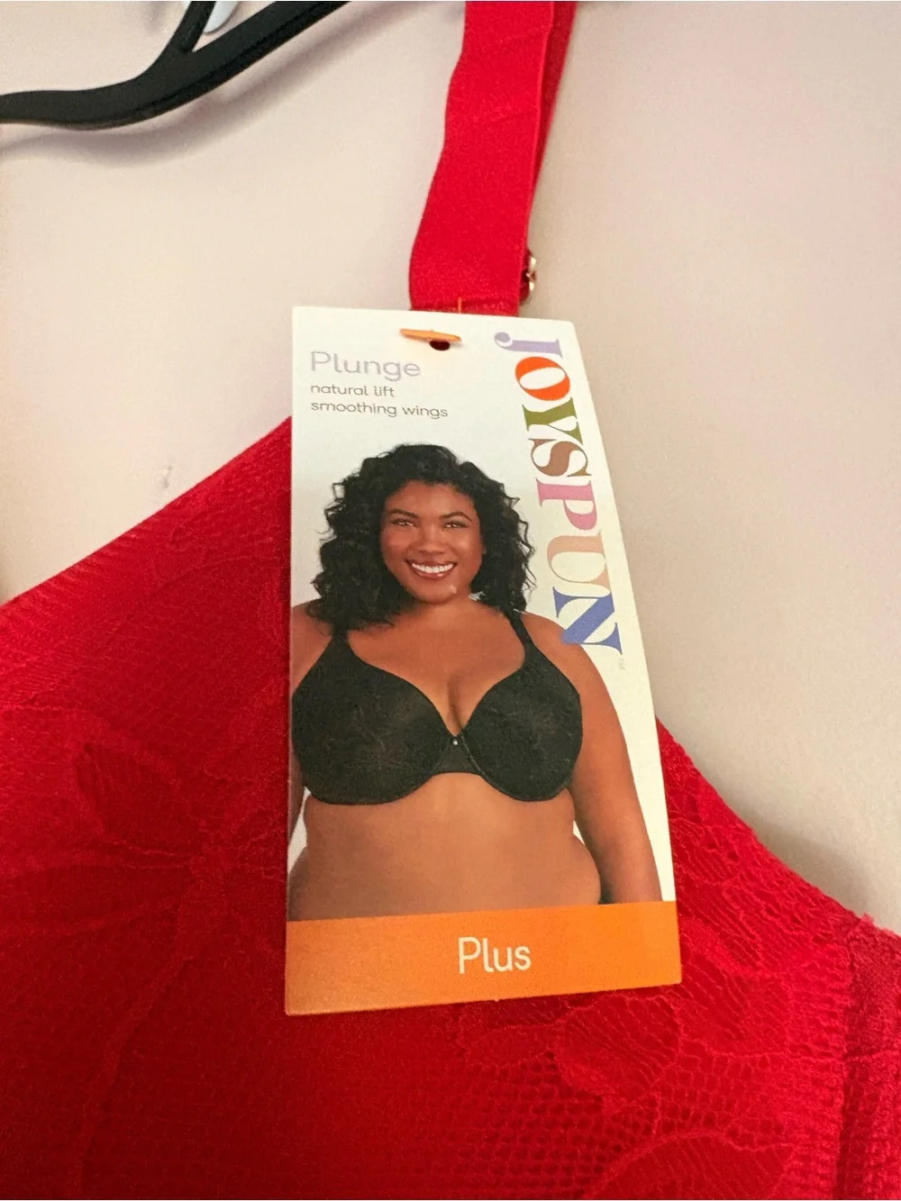 Joyspun NWT Floral Lace T-Shirt Bra in Red